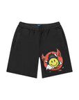 Market Shorts Smiley Inner Peace Washed Black