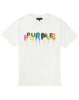 Purple T-Shirt Textured Inside Out Off-White