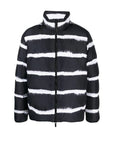 Moncler Jacket Sil Short Down Stripe Black-White - 1