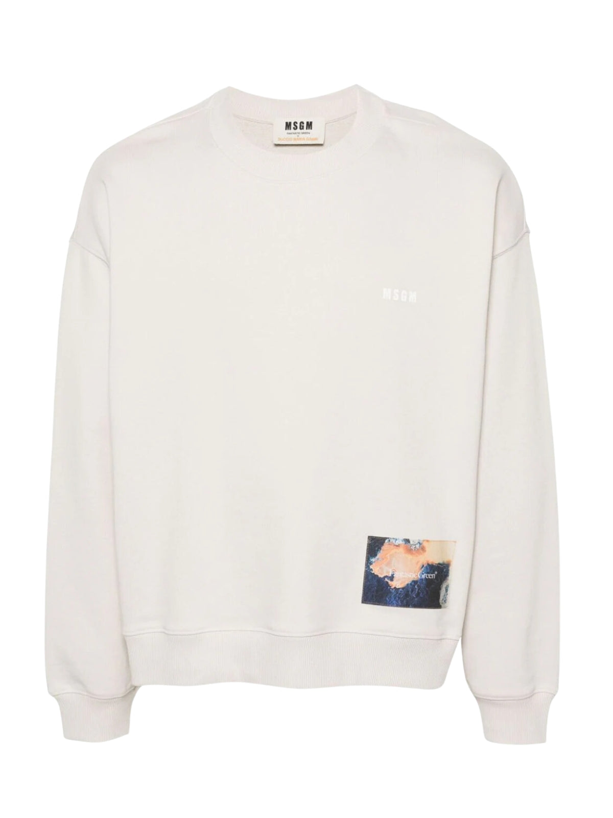 Msgm Sweater Logo Cream