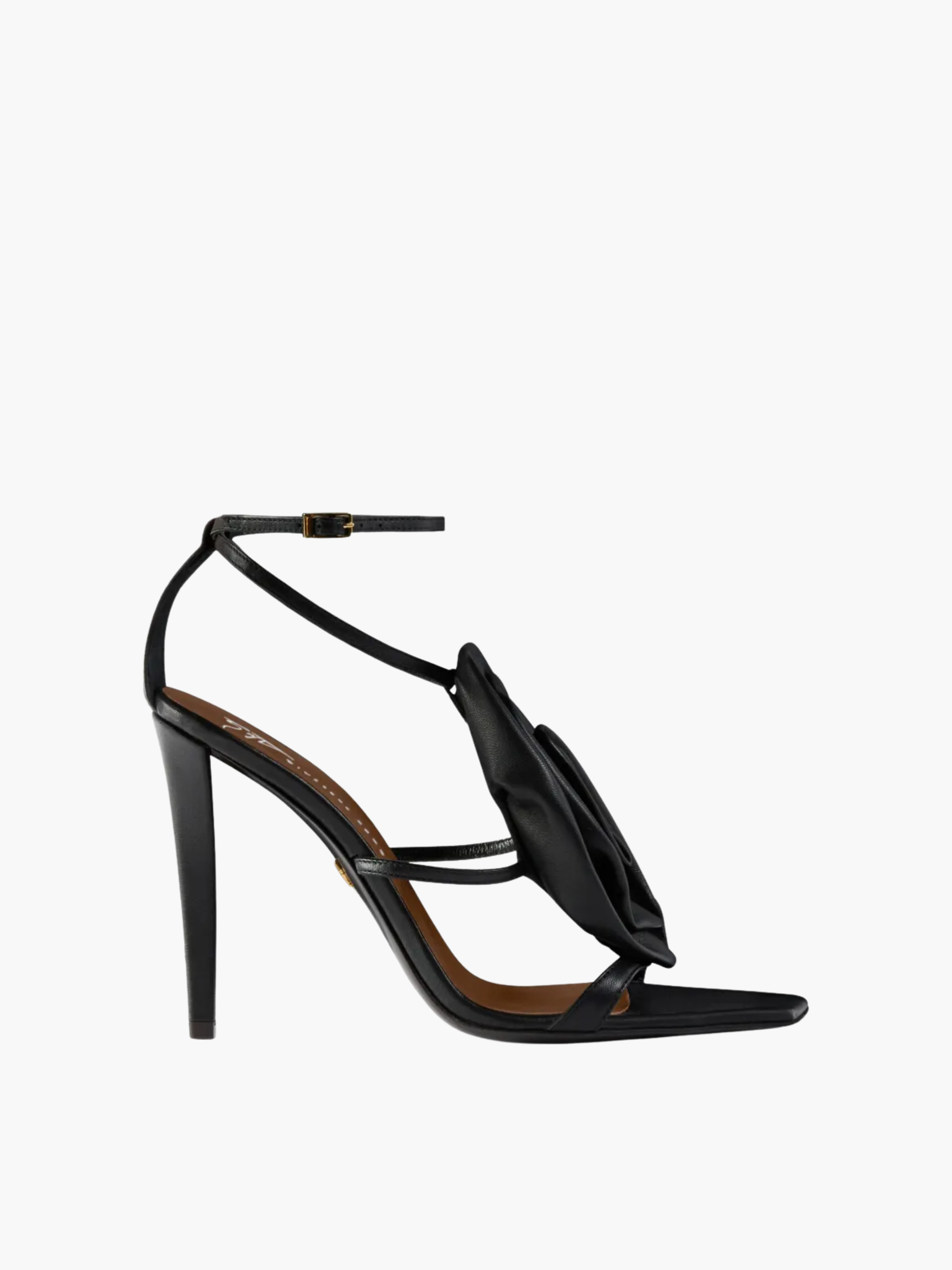 Giuseppe Zanotti High Heel Z16 Cursed Flower Sandal 105mm Black