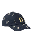 Drole De Monsieur Cap Allover Print Dice Navy