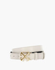 Off-White Belt Gold Buckle Logo White
