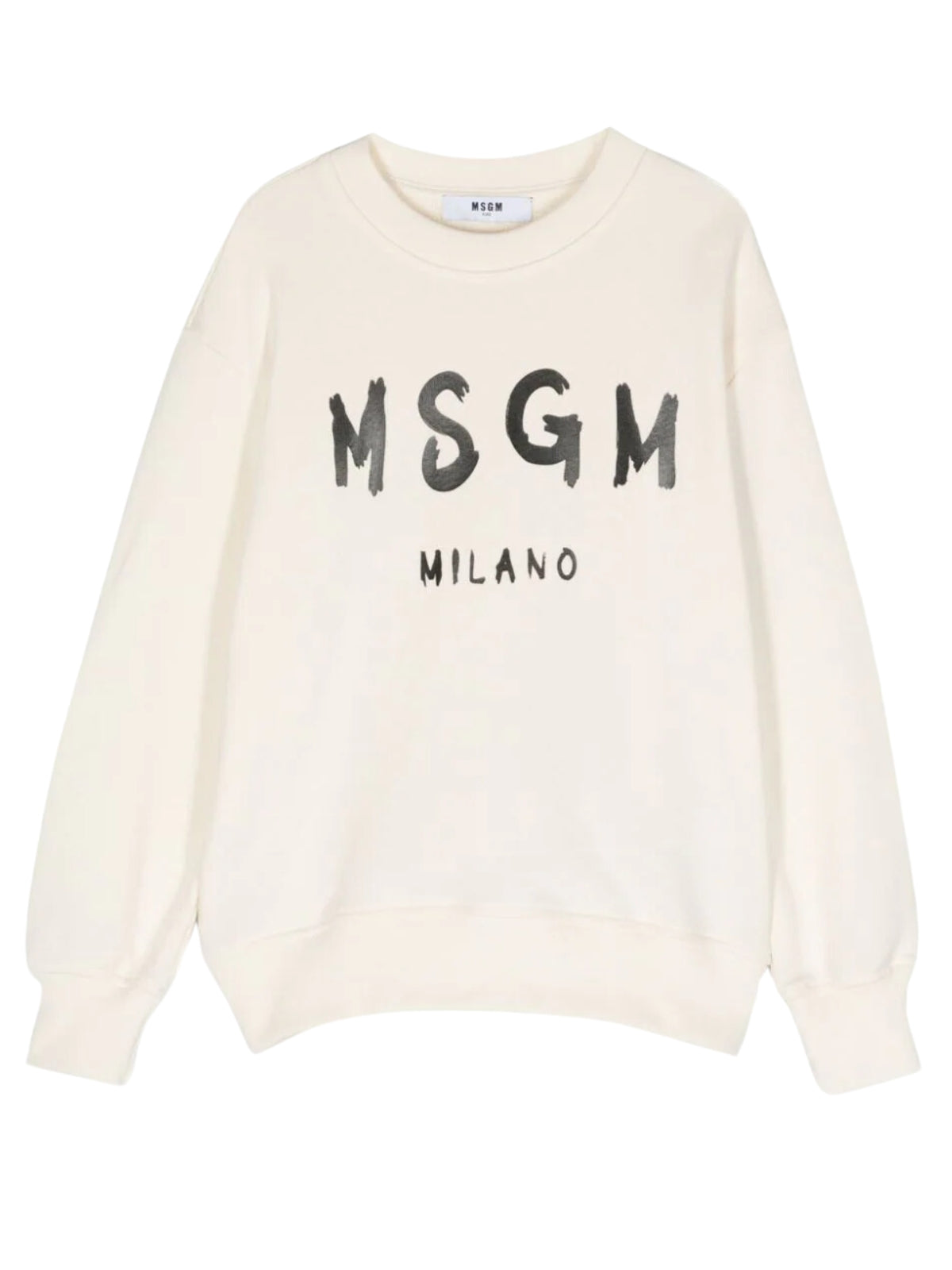 Msgm Sweater Logo Cream