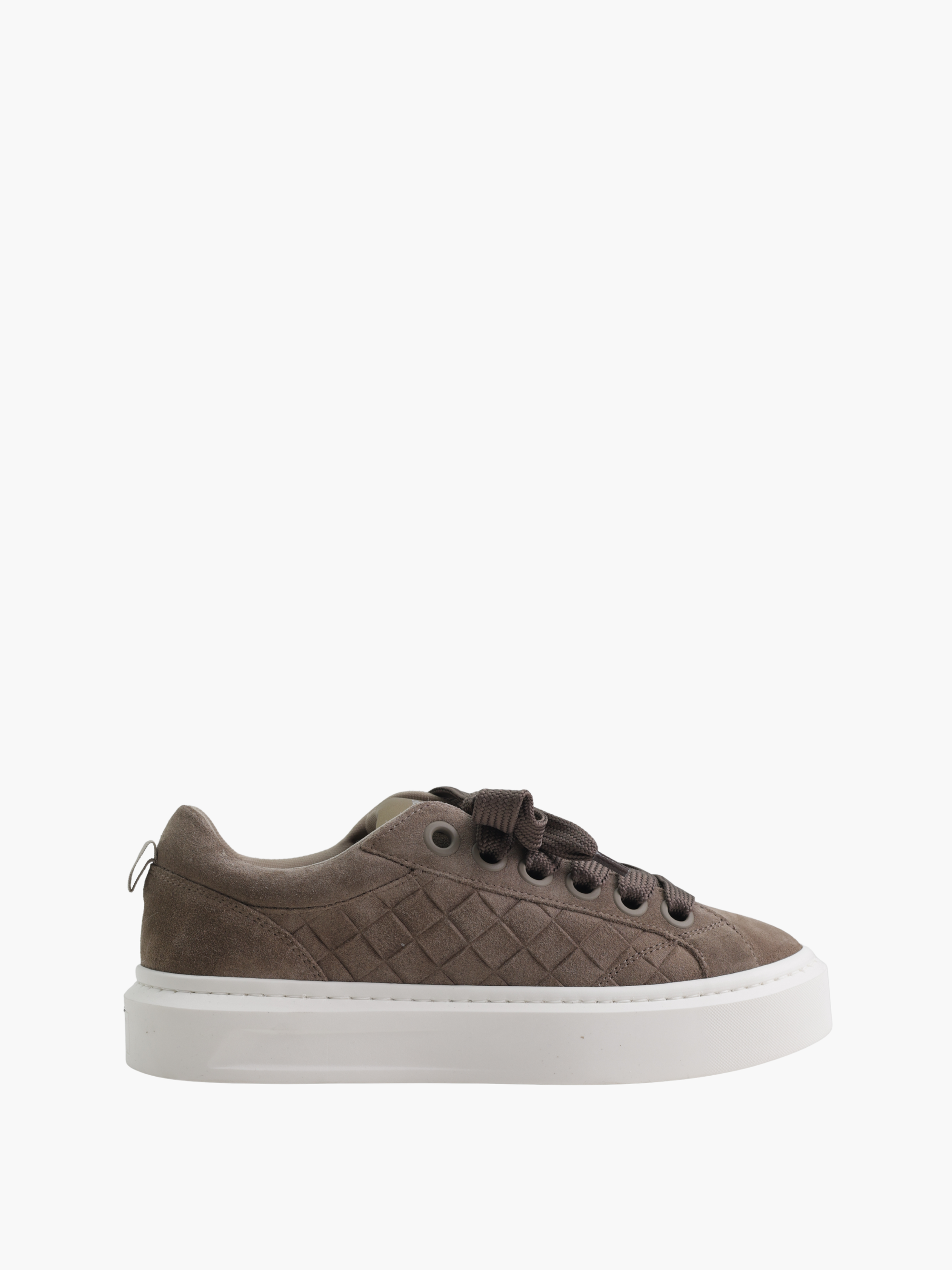 Cleens Sneaker C50 Suede White Sole Chocolate Brown
