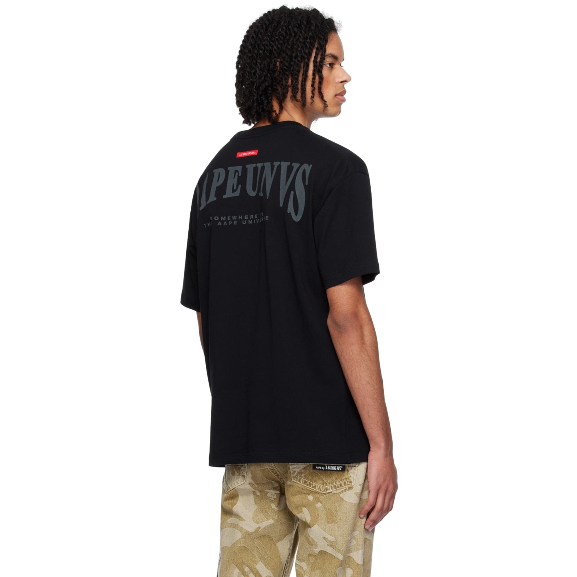 Aape T-Shirt Multiple Logos Black