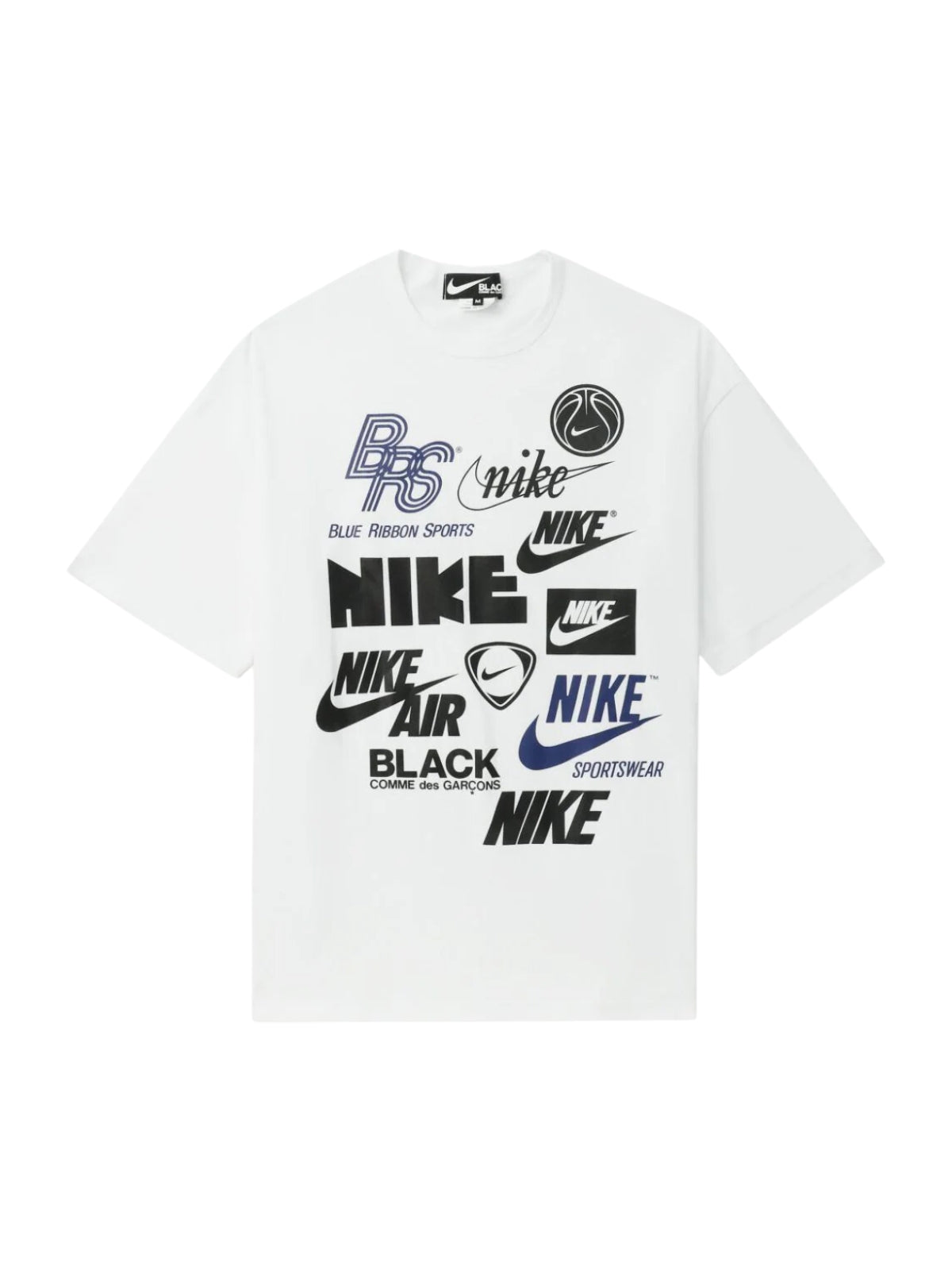 Comme Des Garcons T-Shirt Allover Print Nike Logo White