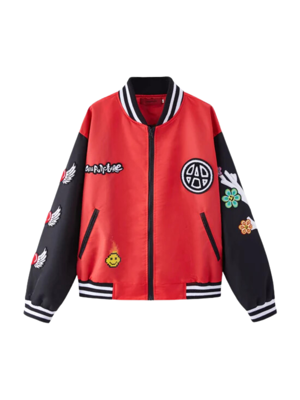 Acupuncture Jacket Bomber Logo Red-Black - 1