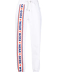 Gcds Track Pant Tape Logo White