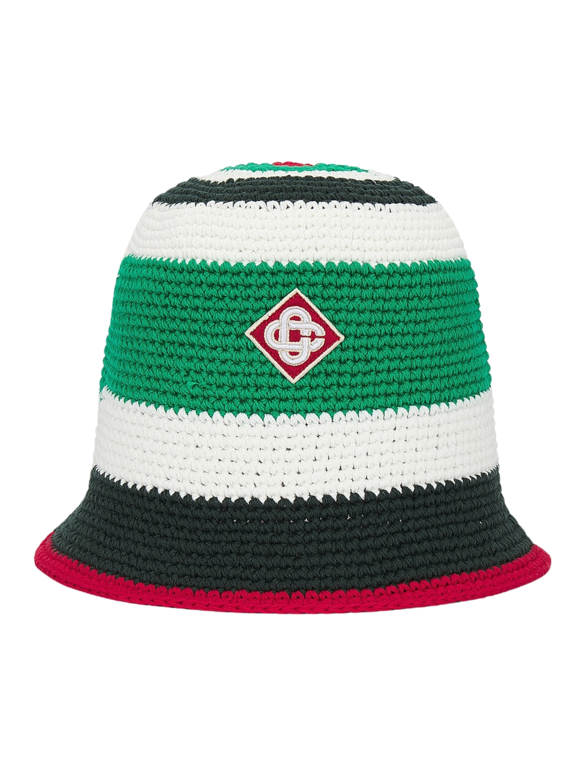 Casablanca  Bucket Hat Crochet Greenblackwhite