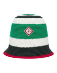 Casablanca  Bucket Hat Crochet Greenblackwhite