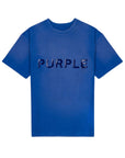 Purple T-Shirt Textured Jersey Blue