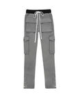 Mouty Cargo Pants With Front Pockets Washed Grey