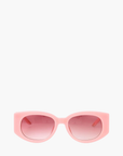 Casablanca Sunglasses Acetate & Metal Oval Wave Pink