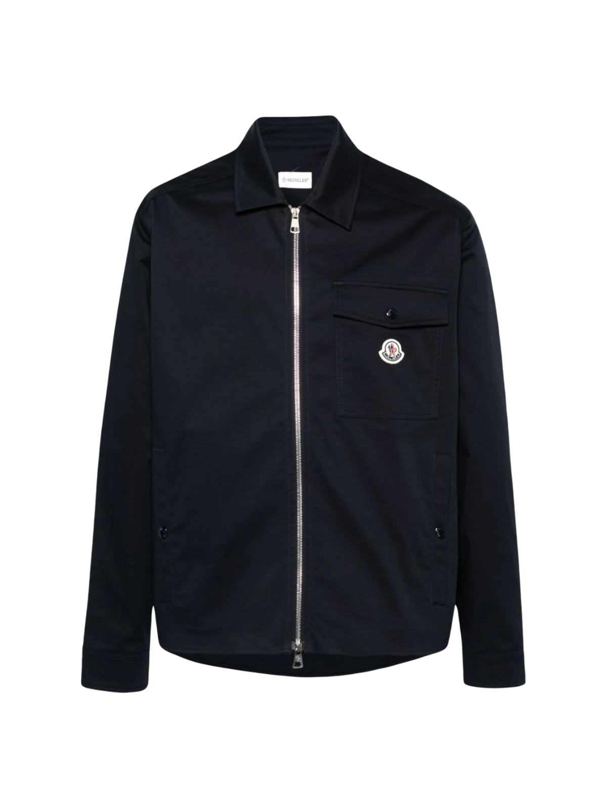 Moncler Shirt Full Zip Logo Black - 1