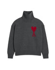 Ami  Sweater Logo Big Logo Grey - 1