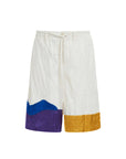 Marni Shorts Silk Bottom White-Blue-Gold-Purple