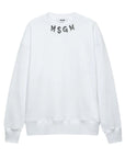 Msgm Sweater Neck Logo White