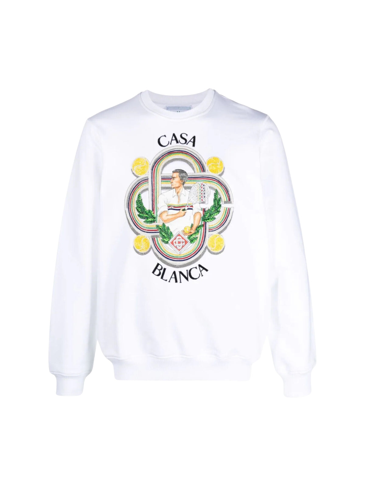 Casablanca Sweater Le Joueur Hand Beaded White