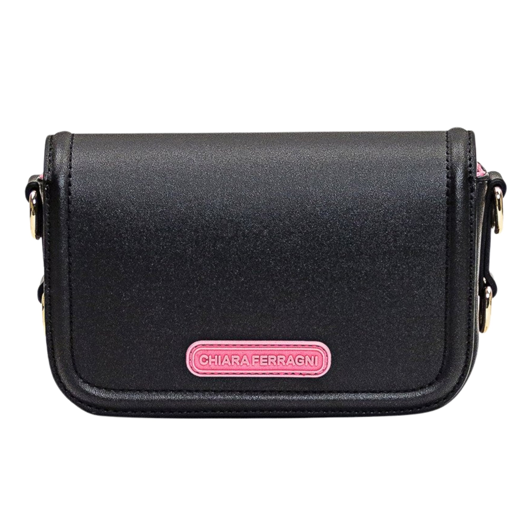 Chiara Ferragni Bag Embossed Eyelike Logo Black