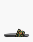 Casablanca Mens Embroidered Terry Sliders Black