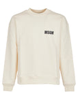 Msgm Sweater Logo Cream