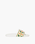 Casablanca Slides Cls21 Embroidered Terry White