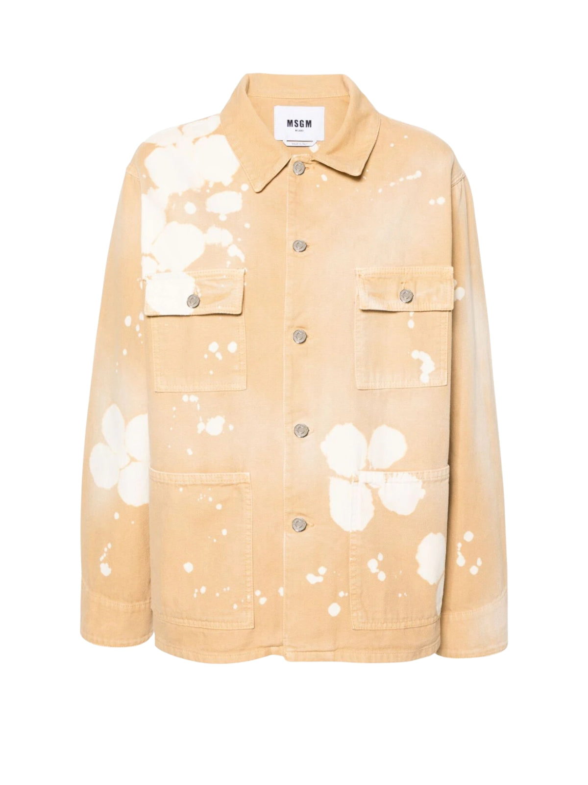 Msgm Shirt Ladies Floral Tye Dye Sand