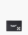 Off-White Cardholder White Print Black