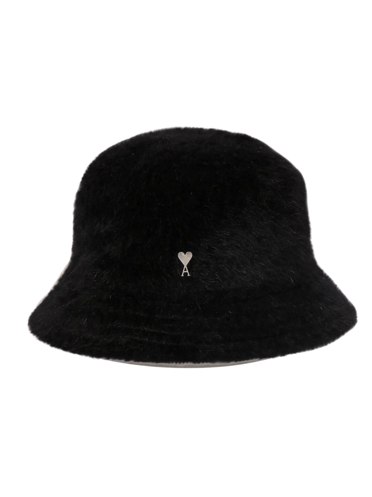 Ami Bucket Hat Fluffy Logo Black - 1