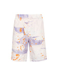 Msgm Shorts Allover Print Lilac-Cream