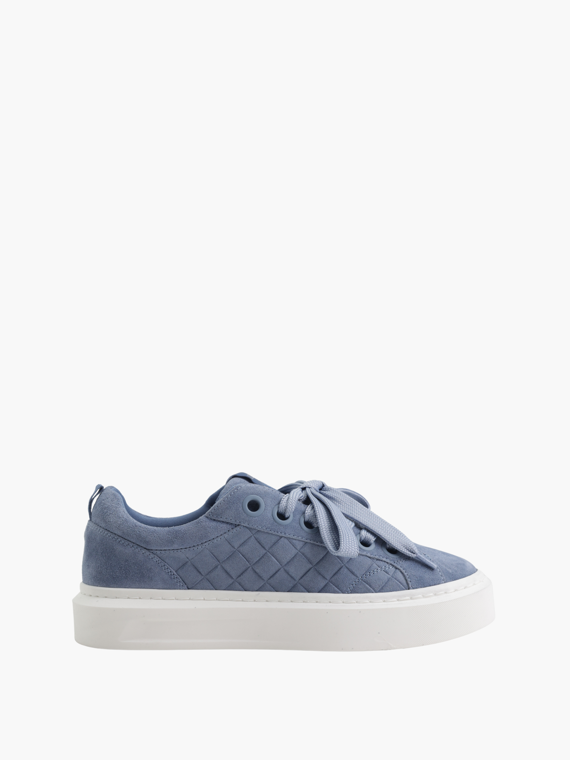 Cleens Sneaker C54 Suede White Sole Blue