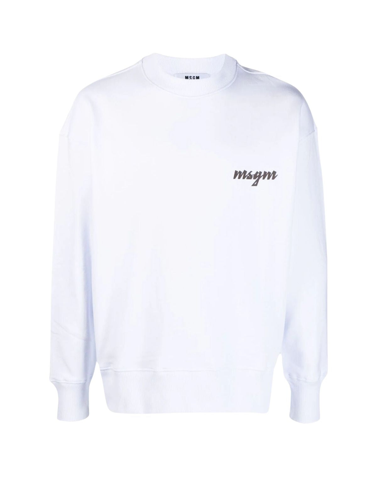 Msgm Sweater Logo Black-White - 1