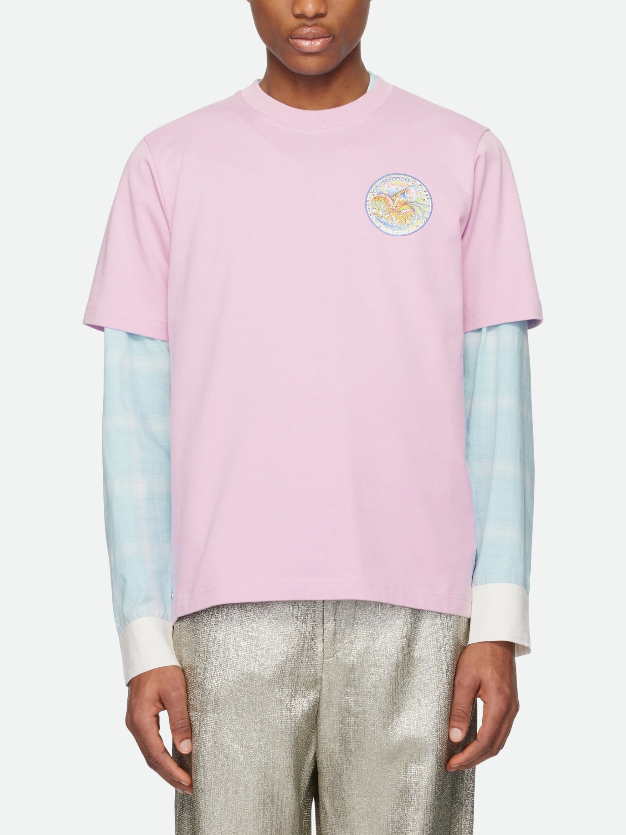 Casablanca Crew Side Logo Four Elements Pink