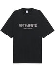 Vetements T-Shirt Logo Limited Black - 1