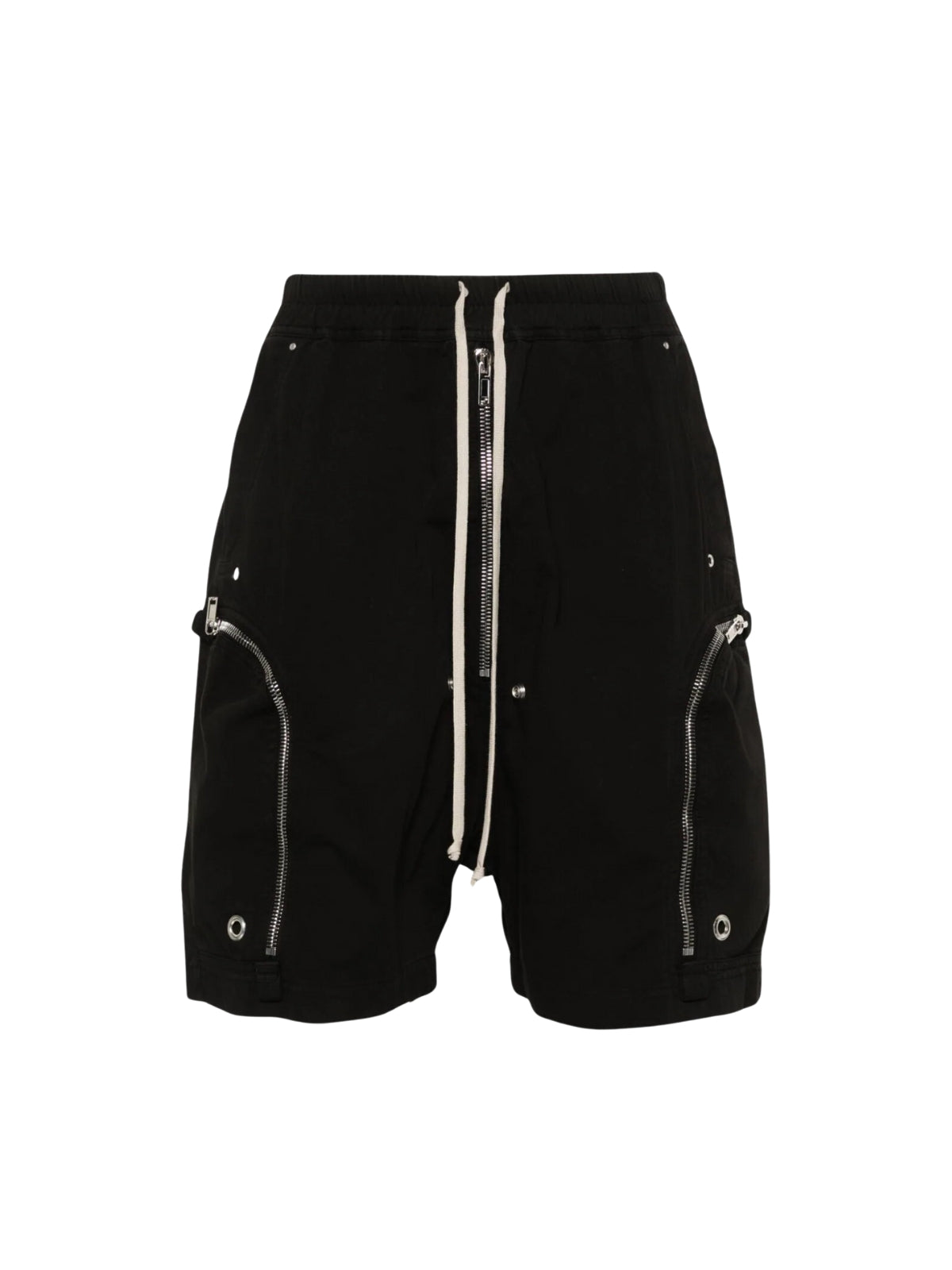 Rick Owens Shorts Zipped Curved Black