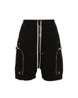 Rick Owens Shorts Zipped Curved Black