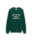 Drole De Monsieur Sweater Slogan Print Forest Green