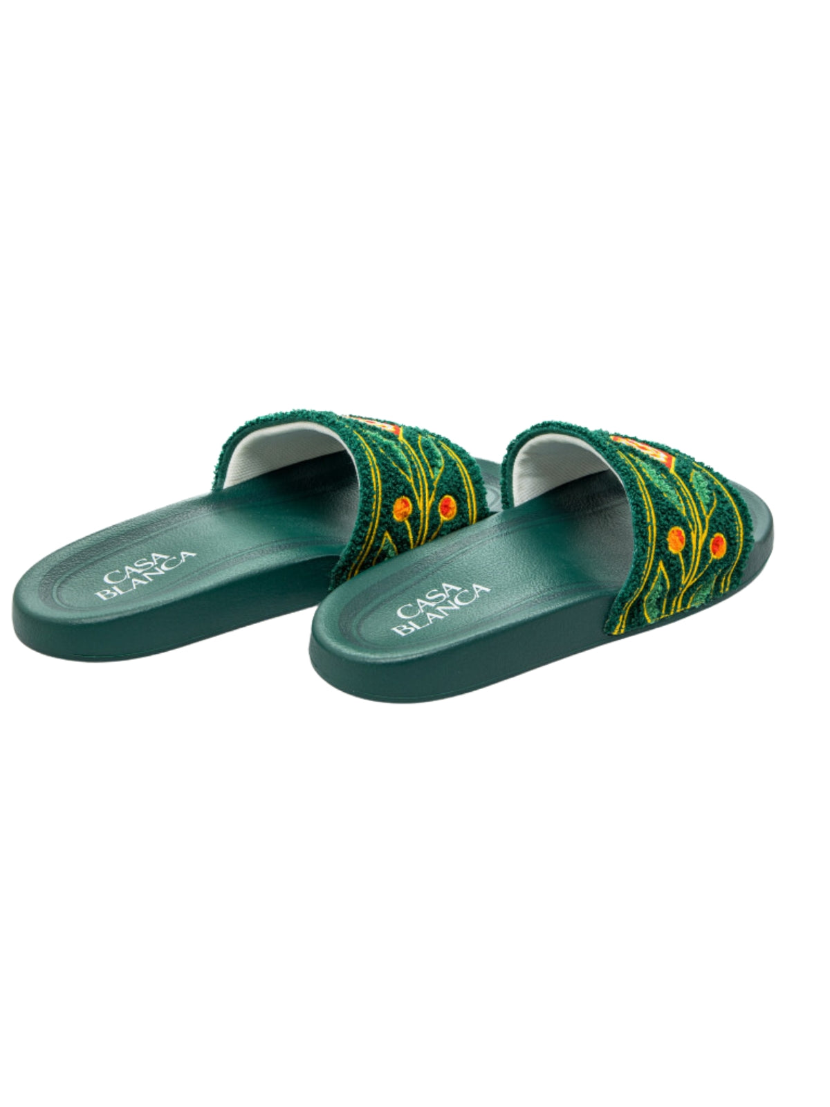 Casablanca Slide Embroidered Terry Green