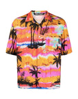 Palm Angels Shirt Palm Tree Fuchsia