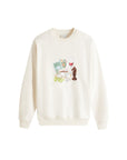 Drole De Monsieur Sweater Graphic Print Cream