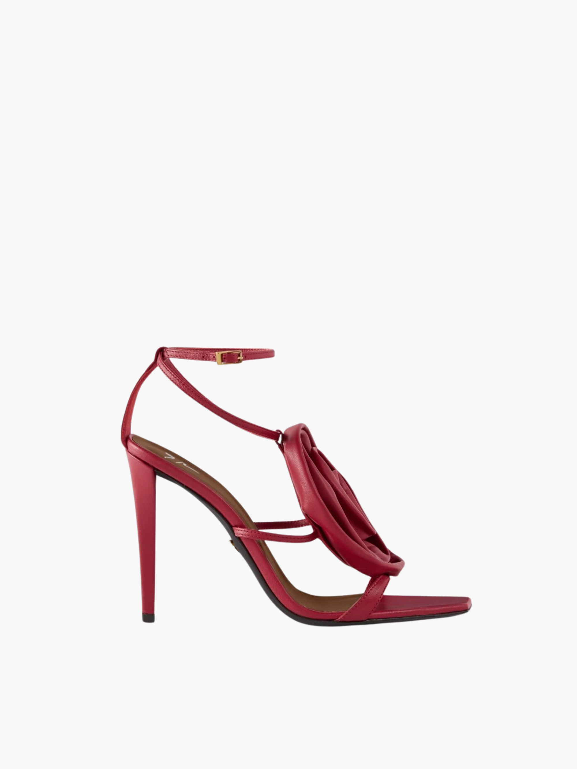 Giuseppe Zanotti High Heel ZH11 Cursed Flower Sandal 105mm Red