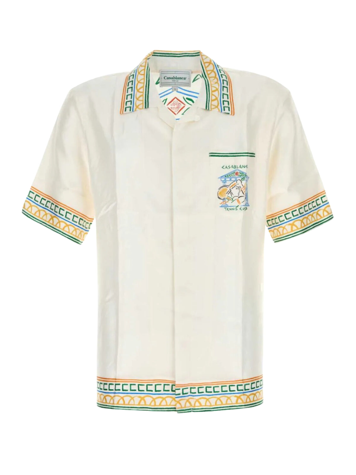 Casablanca Shirt Cuban Collar Crayon Temple Tennis Club