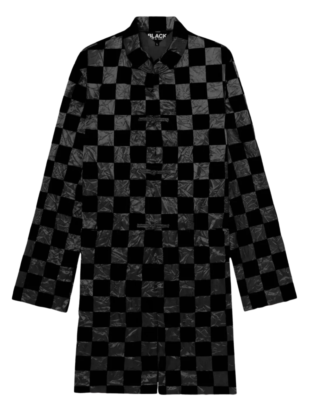 Comme Des Garcons Jacket Checkered Flock Black