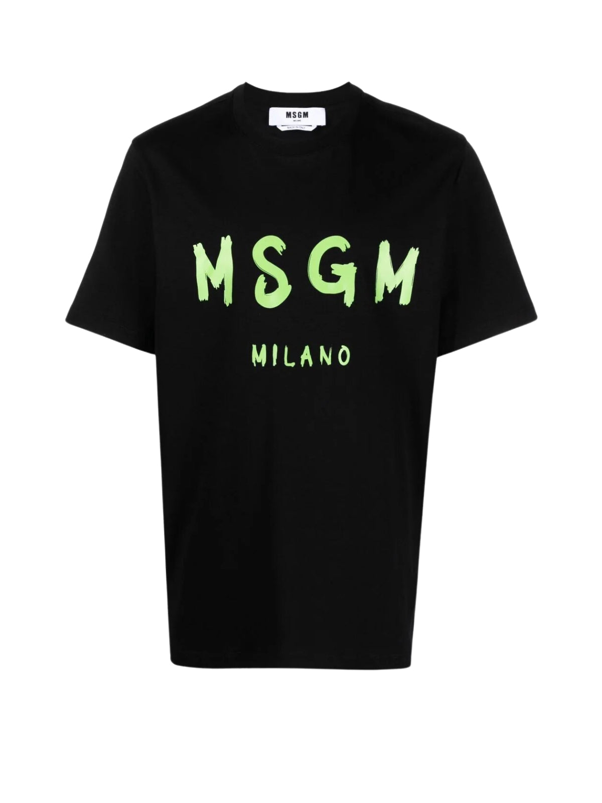 Msgm T-Shirt Logo Black-Lime