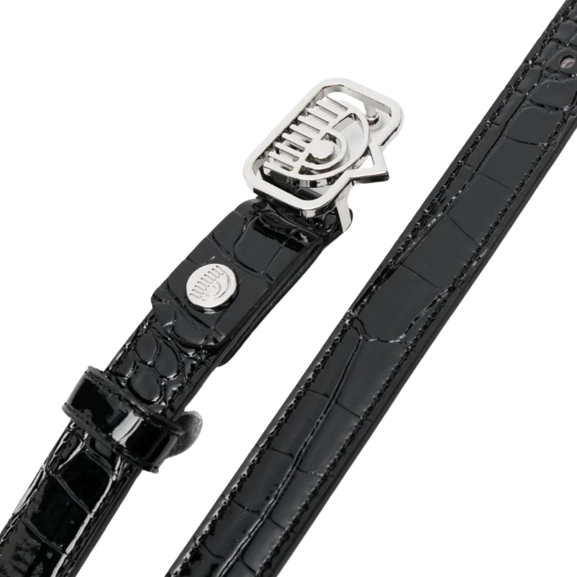 Chiara Ferragni Belt Eyelike Logo Black