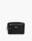 Iceberg Bag Silver Zip Leather Black