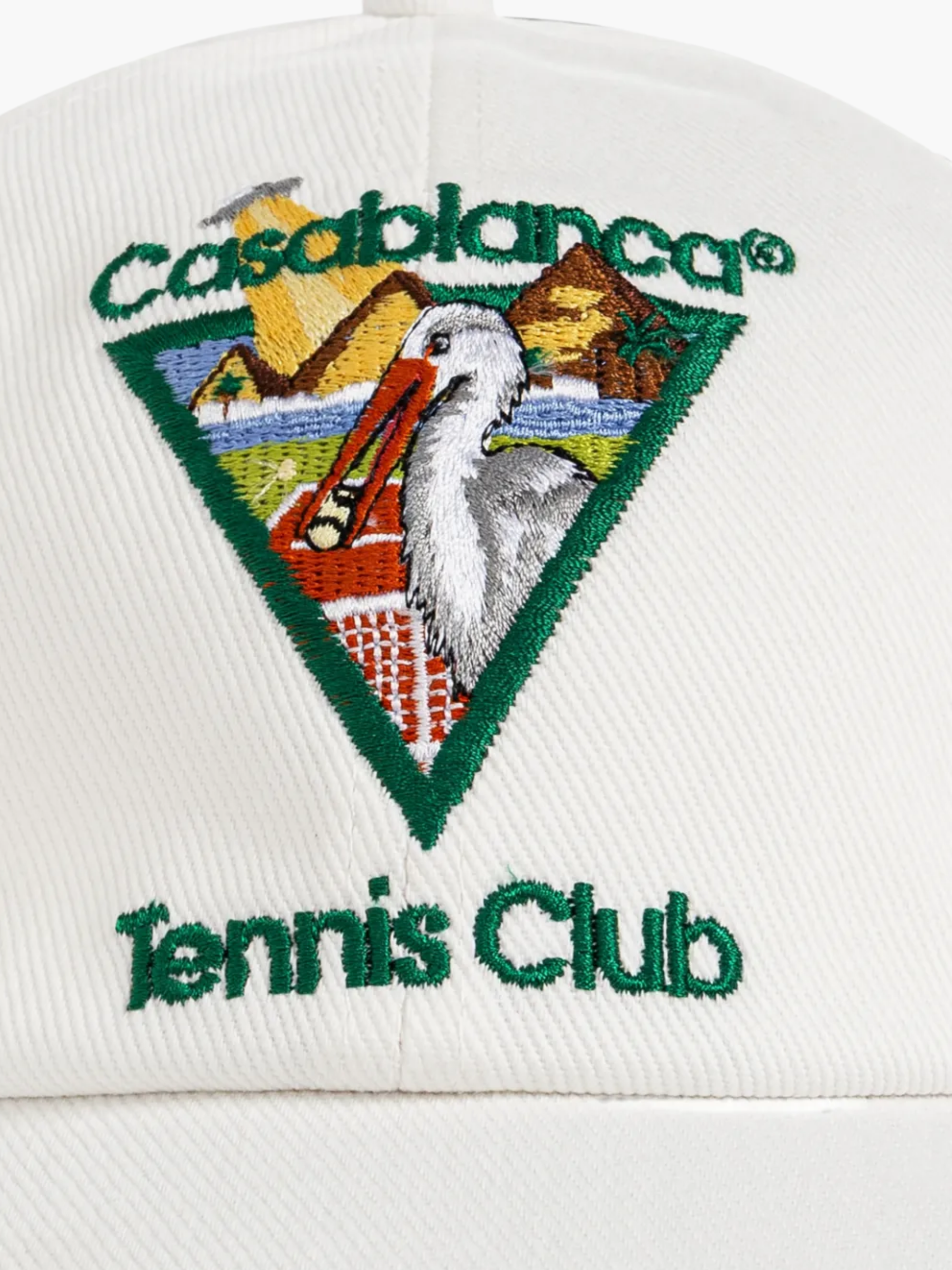 Casablanca Pyramid Abduction Tennis Cap White
