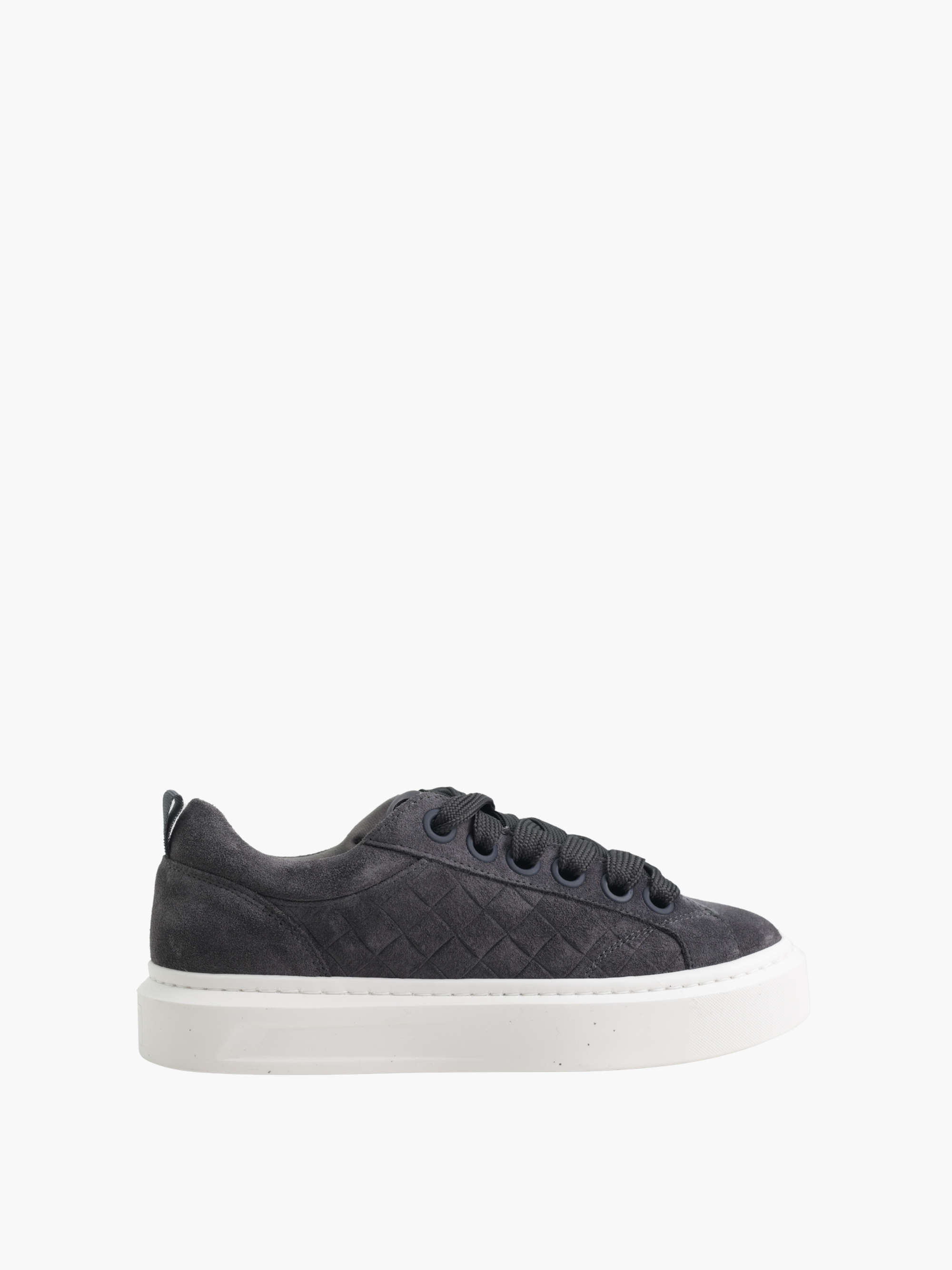 Cleens Sneaker C52 Suede White Sole Charcoal
