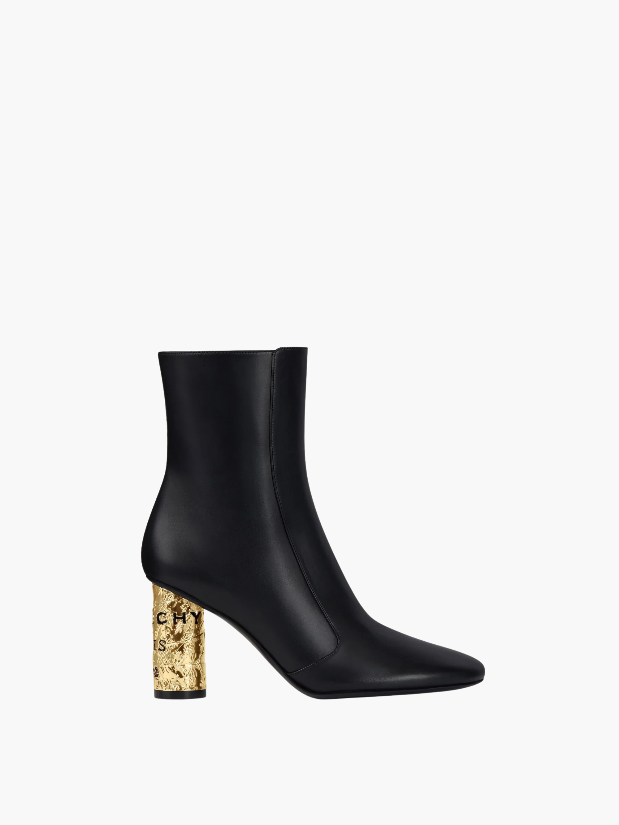 Givenchy Ankle Gold Heel Leather Black